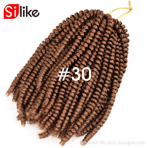 Wholesale Fluffy Spring Twist Hair Crochet Ombre Color Braiding Hair 30Roots/Pack Passion Spring Twists Synthetic Crotchet Hair